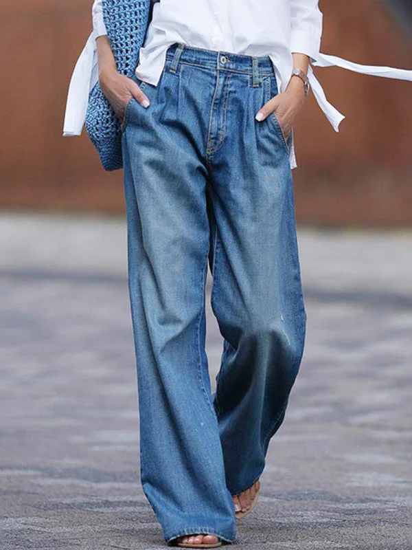 Club Jeans for Social -Vintage-Inspired Loose Fit High Waist Jeans