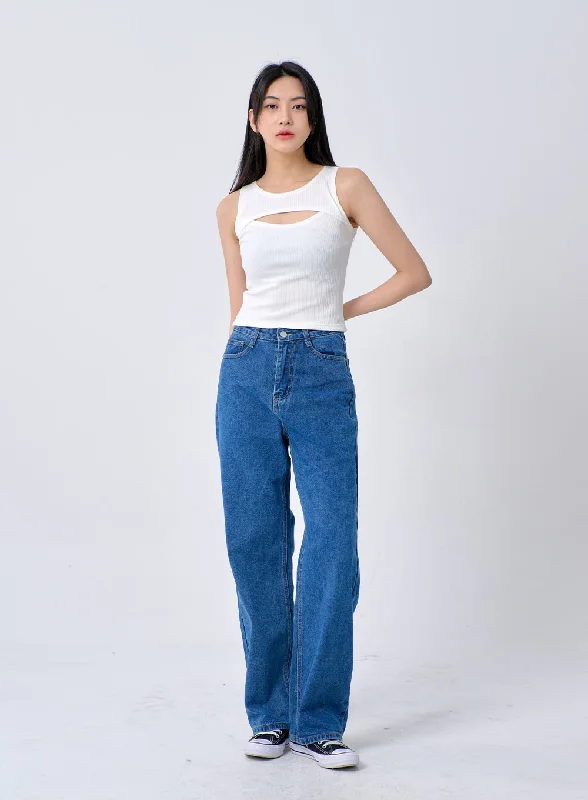 Organic Jeans for Natural -Mid-Wash Jeans BA326