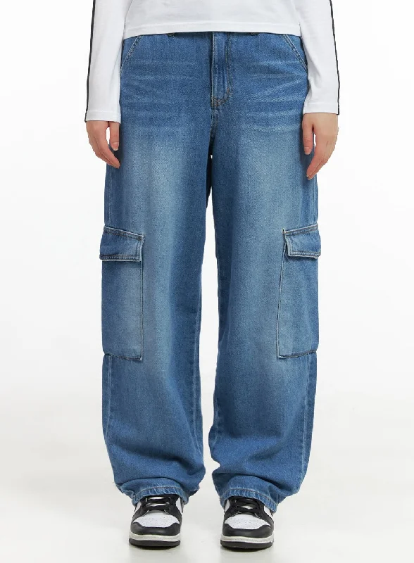 Overalls Jeans for Workwear -Mimi Cargo Baggy Jeans CG420