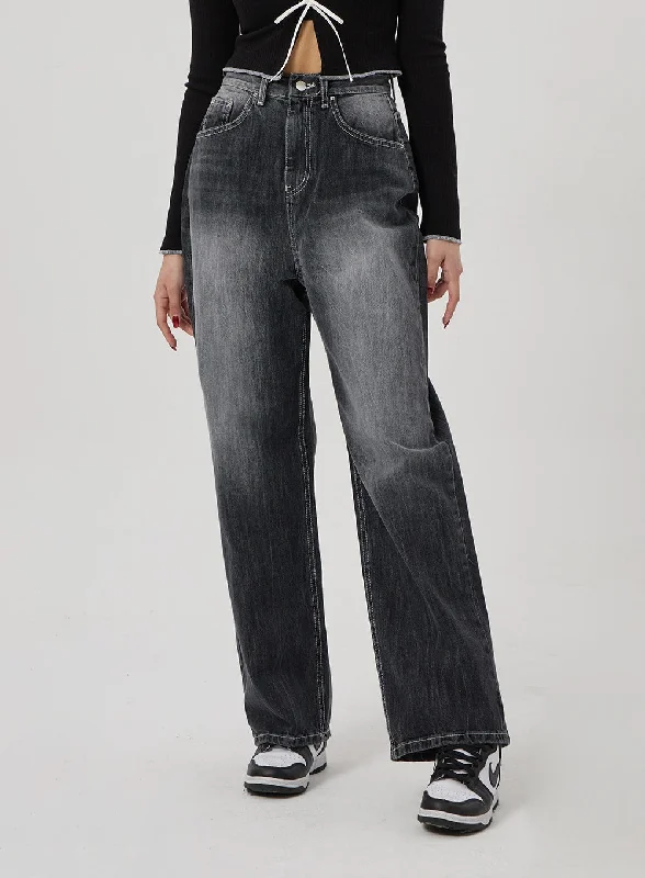 Casual Friday Jeans for Relaxed -Black Baggy Jeans BF310