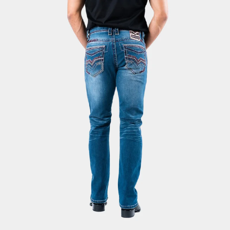 Hiking Jeans for Trail -Platini Fashion Men's Holt Cowboy Cut Jeans