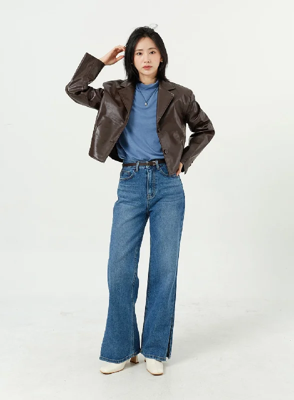 Denim Jeans for Durability -Side Slit Jeans OM308