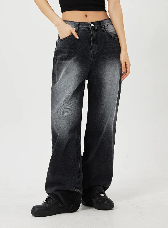 School Jeans for Uniform -Mid-Rise Baggy Jeans CF328