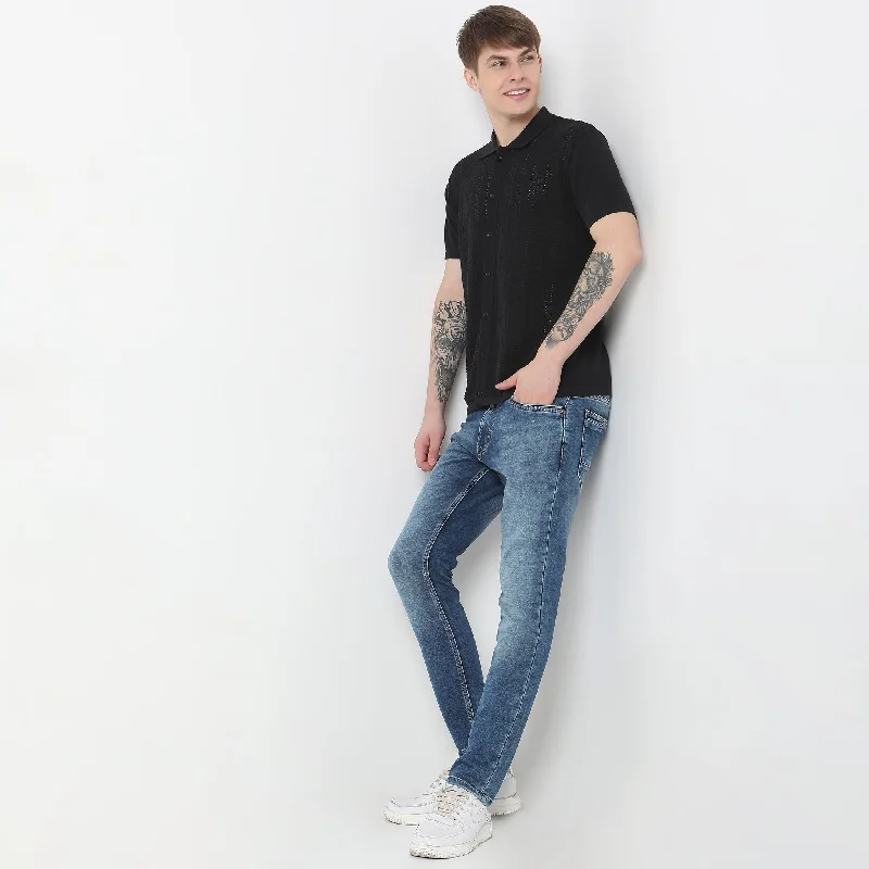 Gray Jeans for Neutral Tone -Slim Fit Jeans