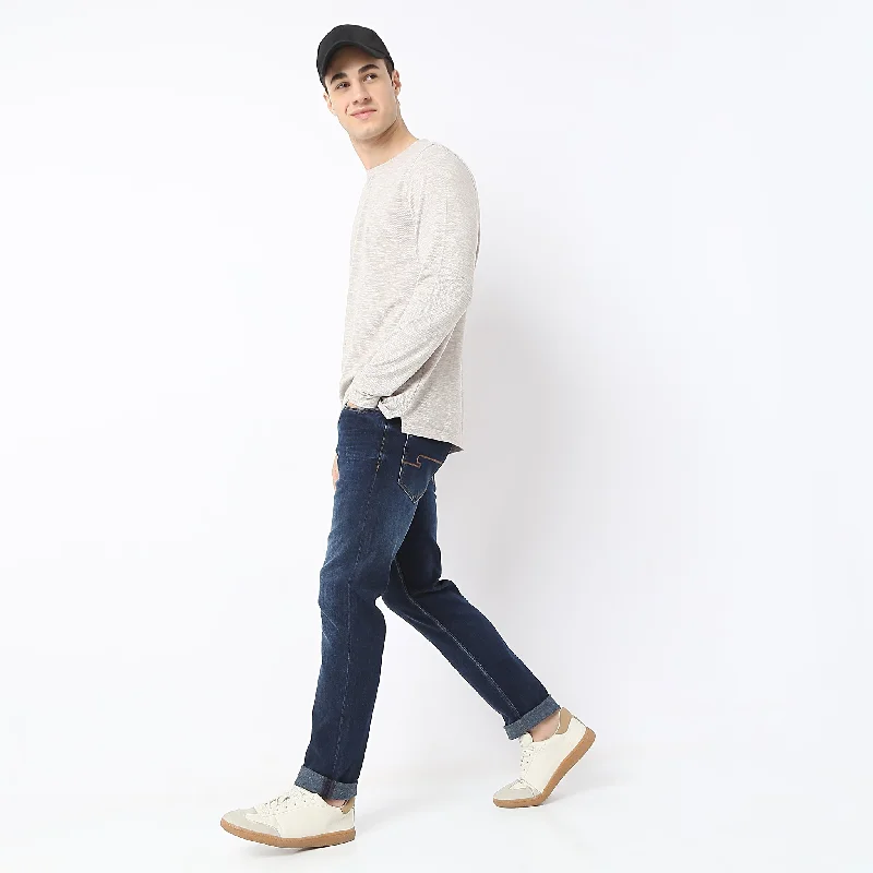 Belt Loops Jeans for Accessorizing -Union of Denim® - Adv XXII - Knitted Structure Denim - Straight Fit Classic Full Length Jeans