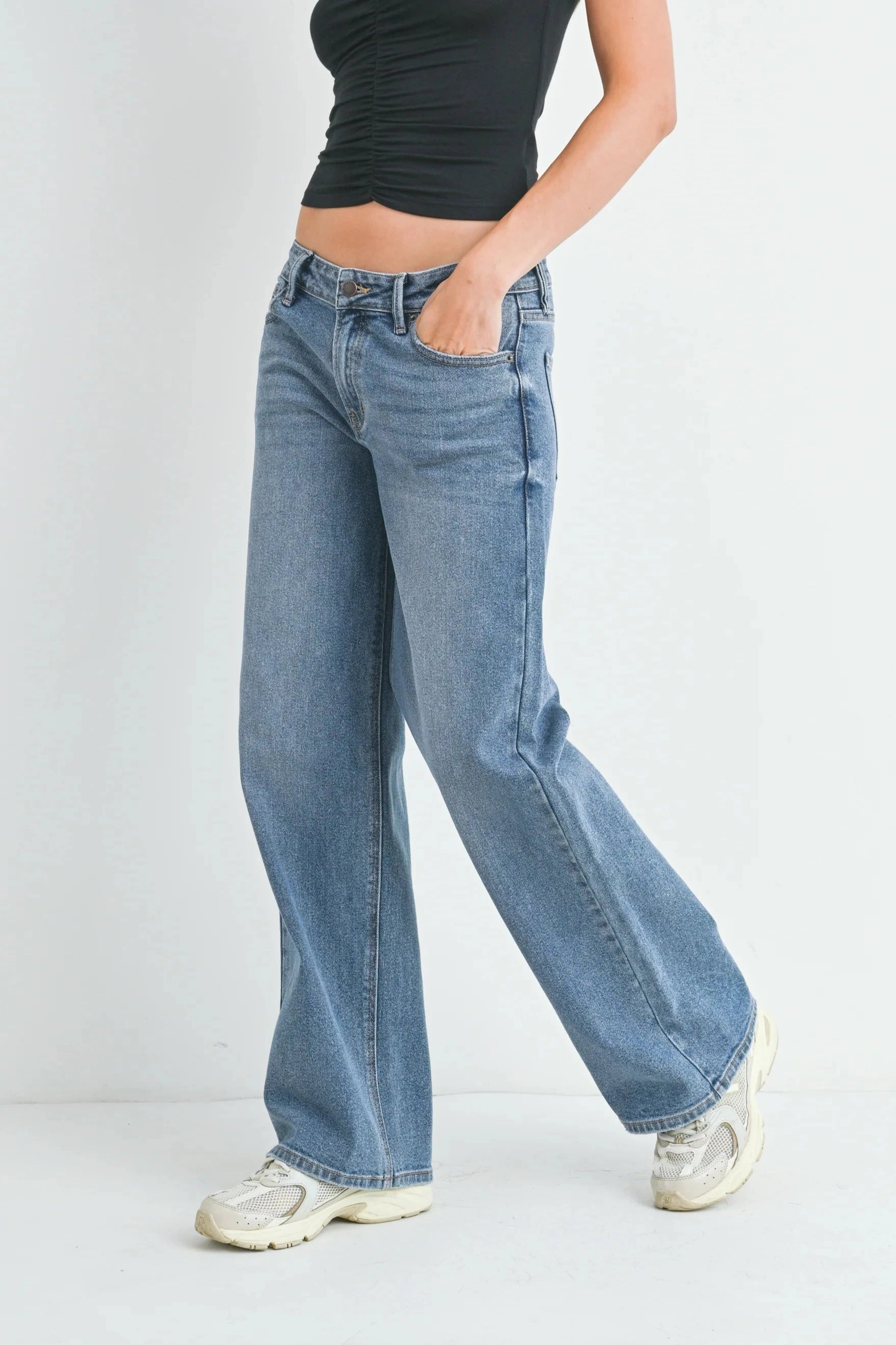 Fashion Jeans for Trendsetter -Just Black Denim Low Rise Baggy Jeans