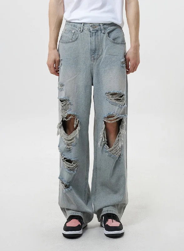 Mother's Day Jeans for Gift -Ripped Baggy Jeans CY319