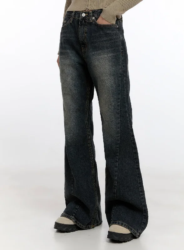 Yoga Jeans for Stretch -Sasha Washed Flared Jeans CN421