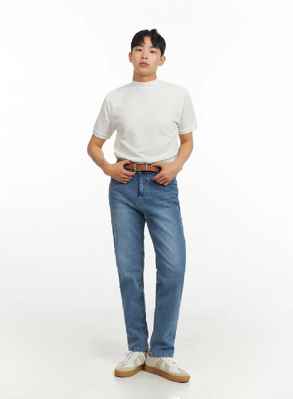 Four Pocket Jeans for Simplicity -Men's Slim Fit Jeans IU412