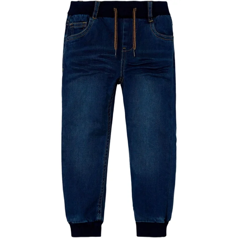 Blue Jeans for Everyday Wear -Name it Dark Blue Denim Ben Baggy Jeans Noos