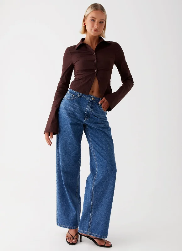 Designer Jeans for Luxury -Keanna Low Rise Jeans - Indigo