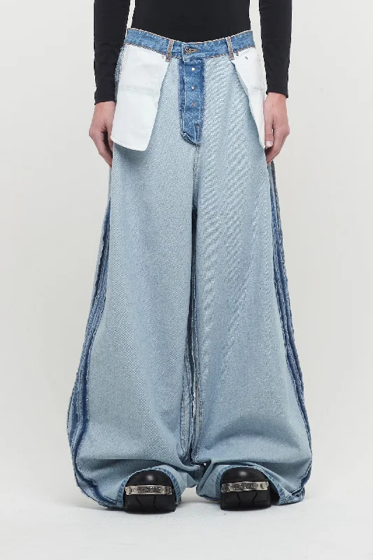 Straight Jeans for Classic Style -Vetements Inside-Out Baggy Jeans