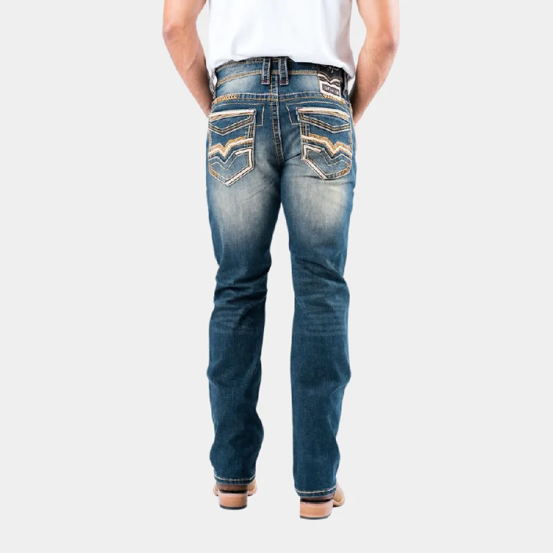 Dance Jeans for Movement -Platini Fashion Men's Holt Slim Straight Leg Jeans