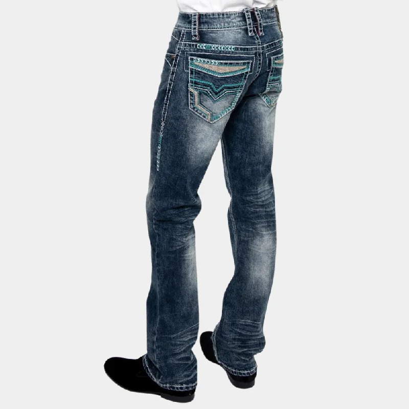 Cycling Jeans for Biking -Platini Fashion Men's Holt Boot Cut Jeans