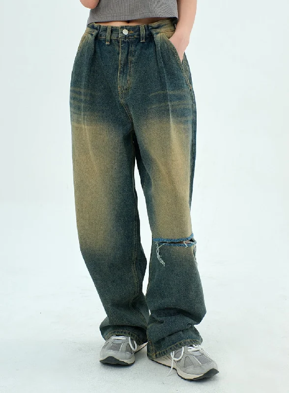 Fashion Jeans for Trendsetter -Baggy Dark Wash Jeans BY308