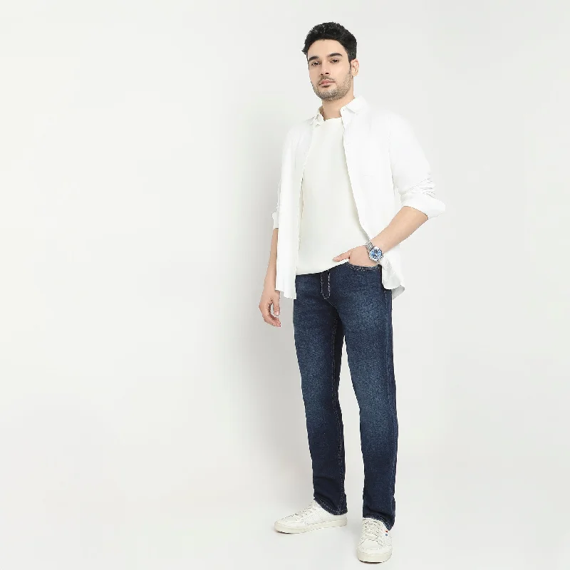 Wedding Jeans for Casual -Straight Fit Classic Washed Jeans