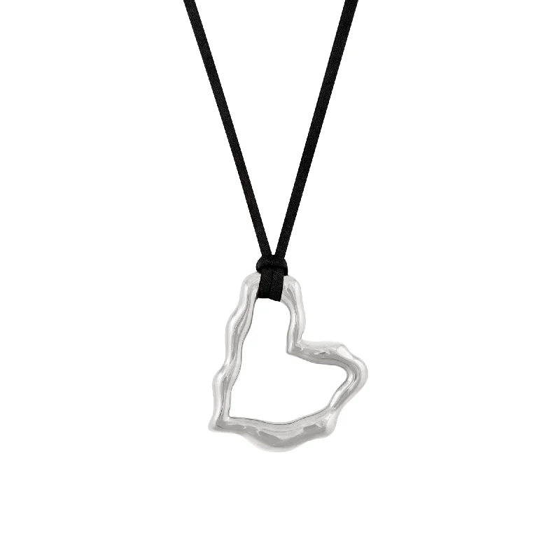 Unique necklaces and pendants with engraved messages for a sentimental gift-Passion Necklace - Silver