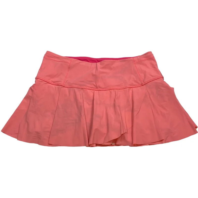 Sports pants with bright hues lift spirits -Athletic Skort Designer By Lululemon In Pink, Size: 8