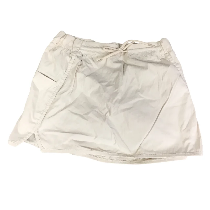 Sports pants featuring bold hems are chic -Athletic Skort By Te Verde In Tan, Size: S