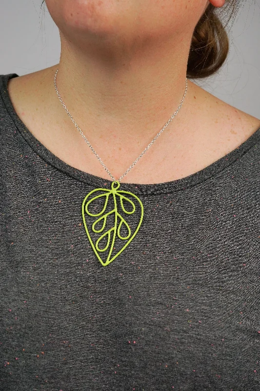 Necklaces and pendants with leaf-shaped designs for an earthy, organic feel-Ada Pendant in Neon Chartreuse