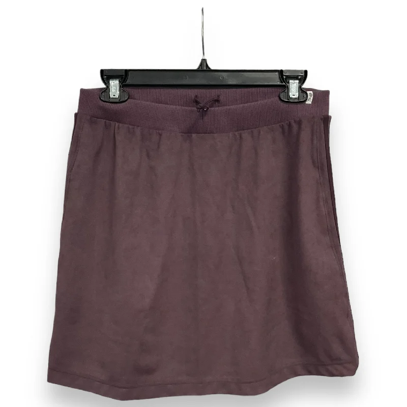 Sports pants featuring camo prints are trendy -Athletic Skirt By Adidas In Purple, Size: M