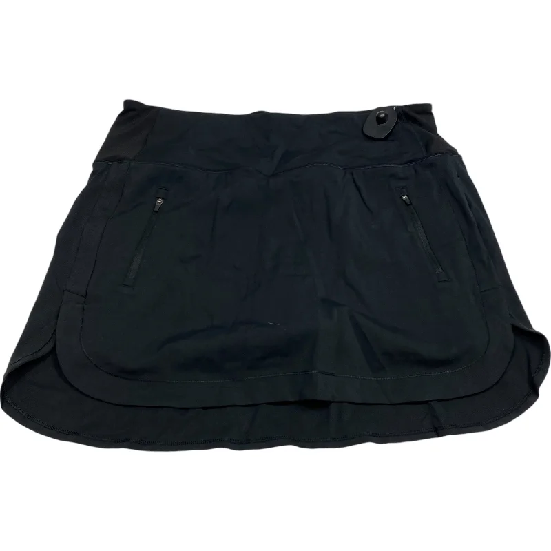 Sports pants featuring subtle trims are sleek -Athletic Skort By Athleta In Black, Size: 1x