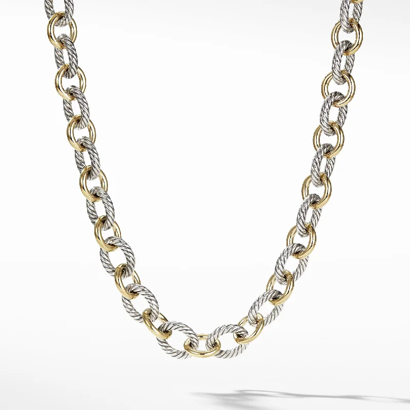 Necklaces and pendants with pearls for a classic and sophisticated touch-Chain Necklace with 18K Gold, 16" Length