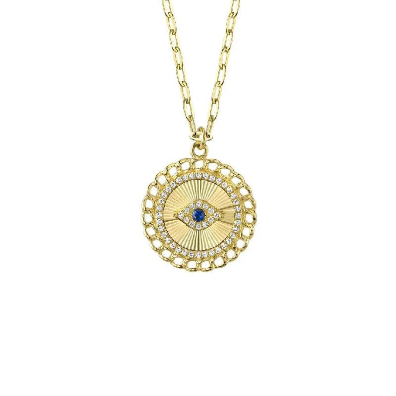 Elegant necklaces and pendants with diamond accents for added sparkle-Blue Sapphire & Diamond Pendant Necklace