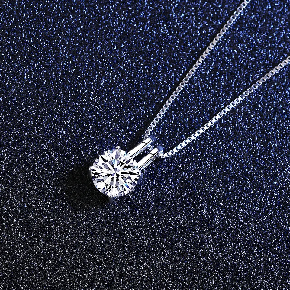 Best necklaces and pendants with sterling silver for an affordable yet stylish choice-Necklace Jewelry Dainty Trendy Diamond Chain Statement Charm Simple Moissanite Pendant