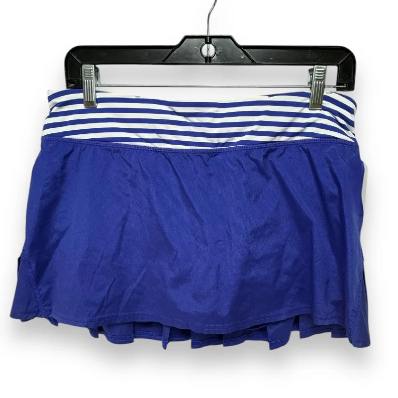 Sports pants with smooth finishes stay polished -Athletic Skort By Lululemon In Blue, Size: 8