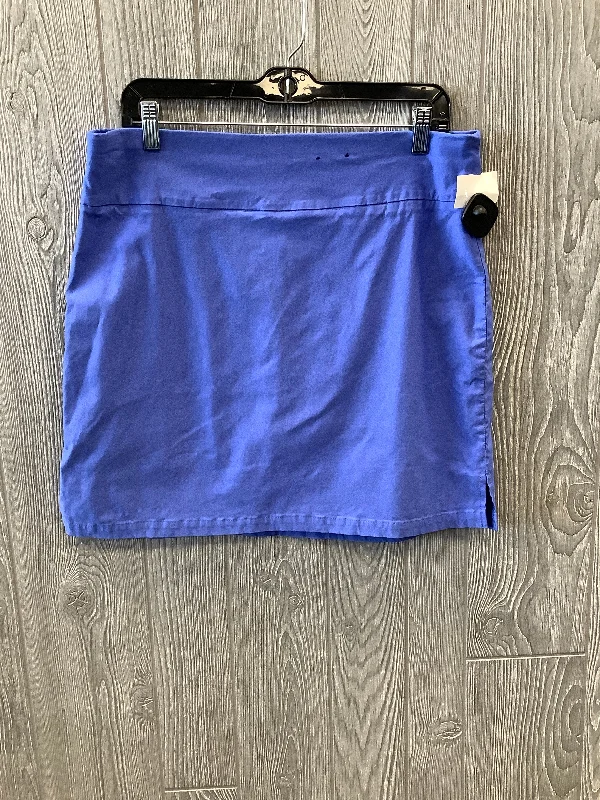 Sports pants with elastic cuffs stay secure -Blue Athletic Skort Rafaella, Size Xl