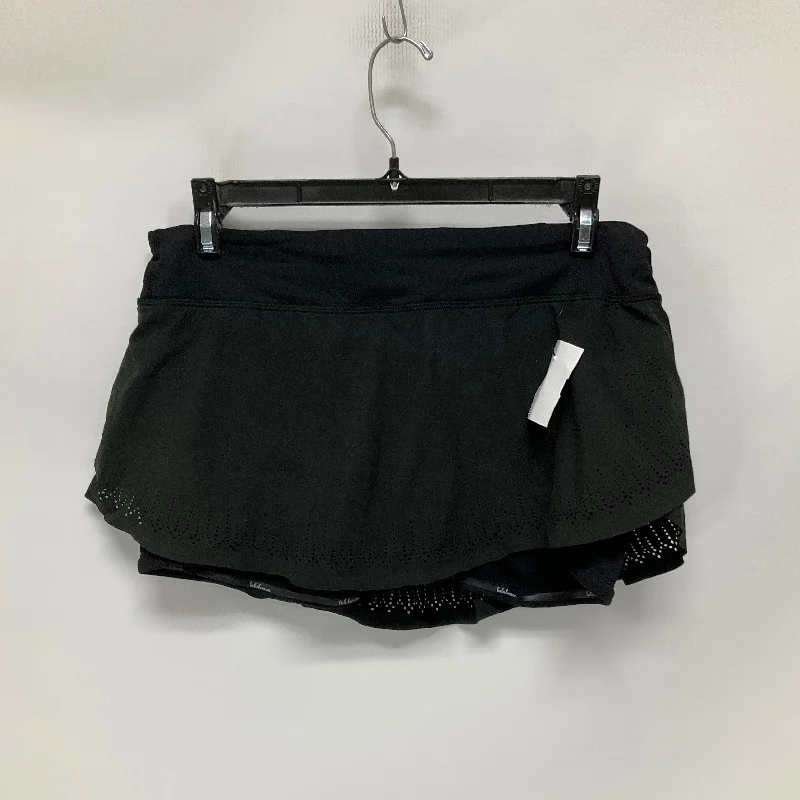 Sports pants with tapered legs feel modern -Athletic Skort By Lululemon In Black, Size: 4