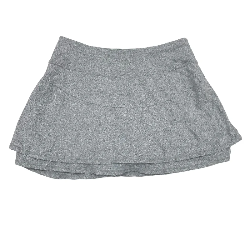 Sports pants with high waists support cores -GREY ATHLETIC SKORT by KYODAN Size:L