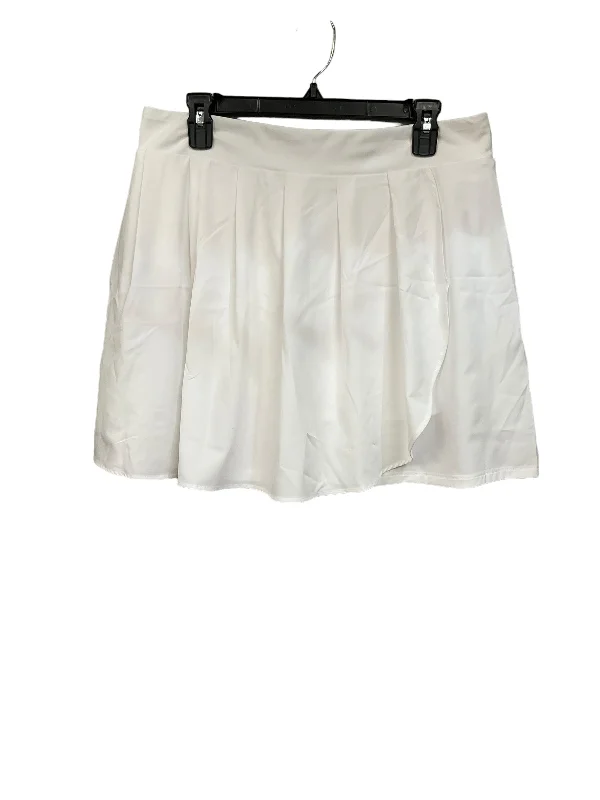 Sports pants with stretch bands flex nicely -Athletic Skort By J. Crew In White, Size: L