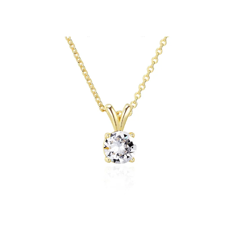 Necklaces and pendants with clear quartz for a pure and radiant look-Ribbon Solitaire Pendant