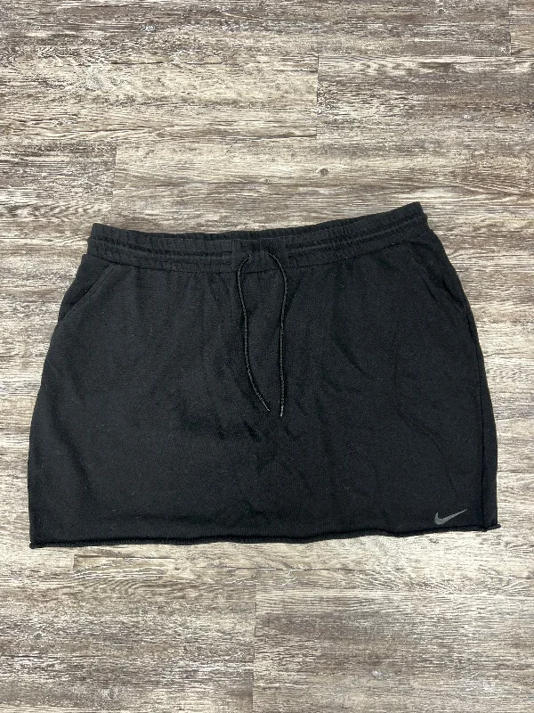 Sports pants with rugged weaves last years -Athletic Skirt By Nike Apparel In Black, Size: 3x