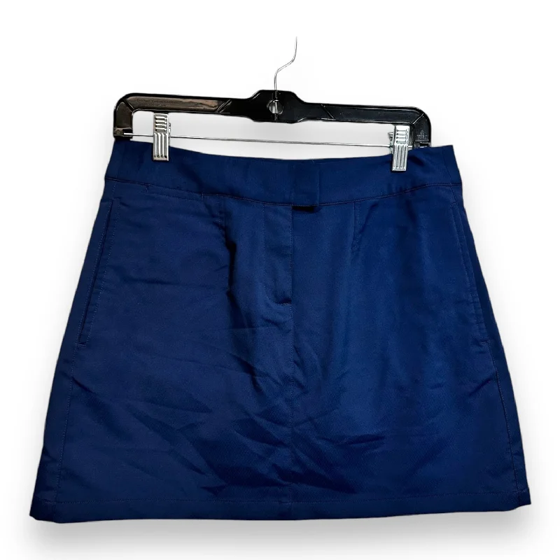 Sports pants featuring subtle trims are sleek -Athletic Skirt Skort By Puma In Navy, Size: 4