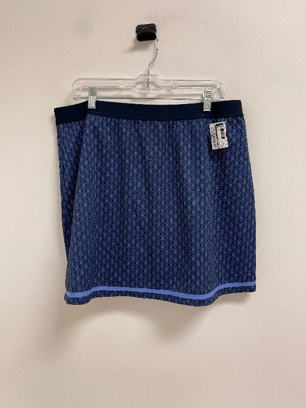 Sports pants with drawstring waists adjust easily -Athletic Skort By Lady Hagen In Blue, Size: Xl