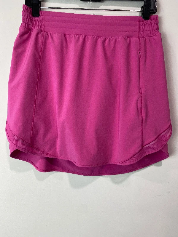 Sports pants with soft touches feel plush -Athletic Skort By Lululemon In Pink, Size: 8