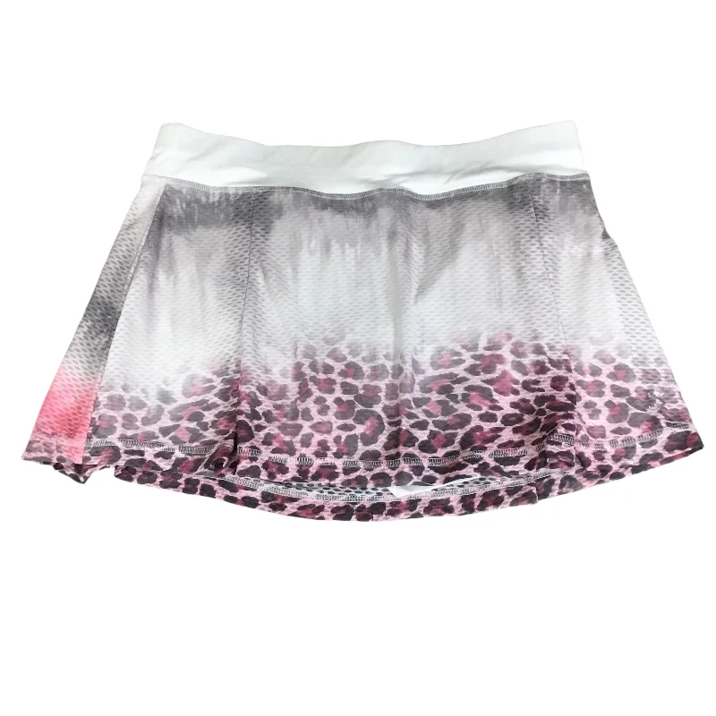 Sports pants featuring ripstop fabric resist tears -Athletic Skort By Clothes Mentor In Pink & White, Size: L