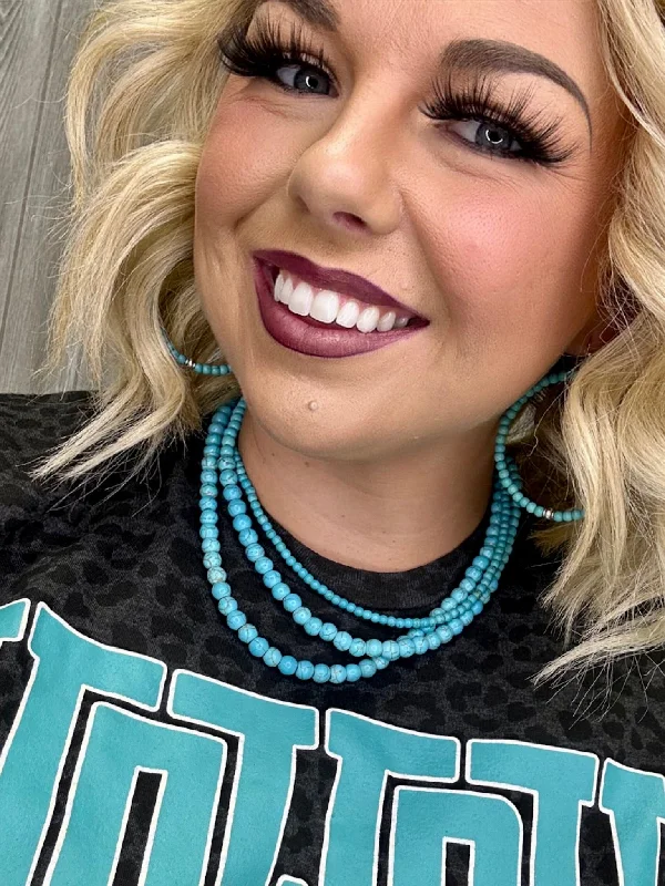 Best necklaces and pendants with gemstone clusters for a bold and colorful effect-Turquoise Spearman 3 Strand Necklace by Texas True Trends