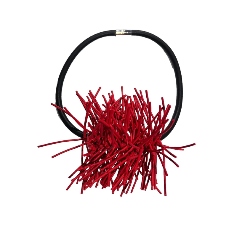 Trendy necklaces and pendants with statement pieces for a bold fashion statement-POM POM NECKLACE/CHOKER