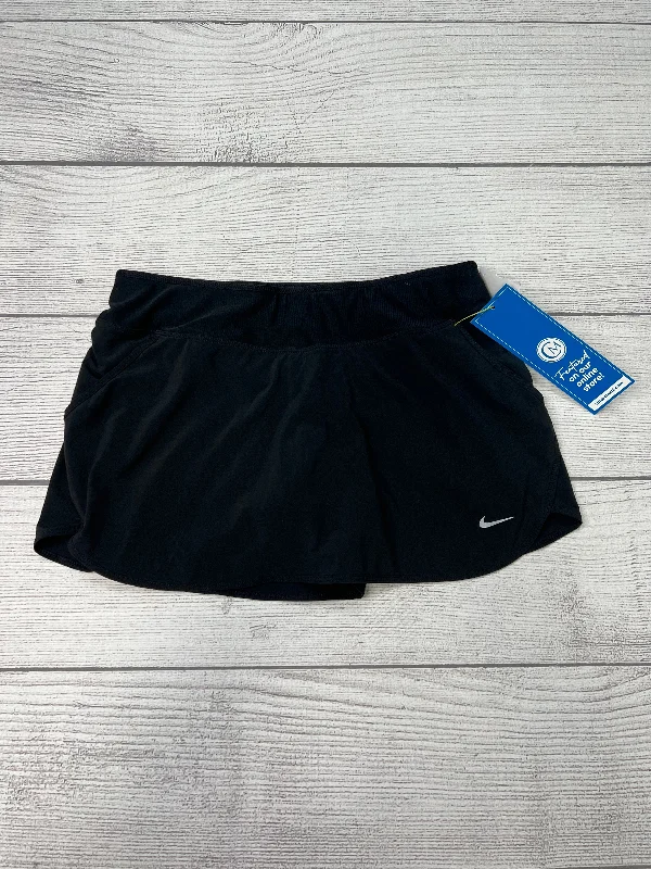 Sports pants with high rises define waists -Athletic Skirt Skort By Nike Apparel In Black, Size: M