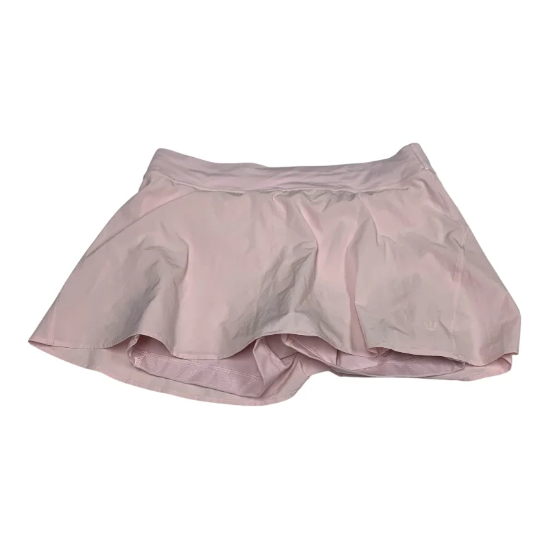 Sports pants for wide builds fit comfy -Athletic Skort By Lululemon In Pink, Size: L