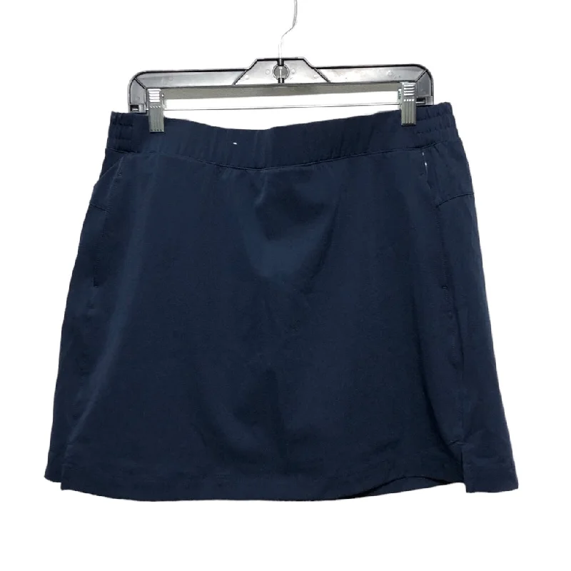 Comfortable sports pants for running keep you moving -Athletic Skort By Lady Hagen In Navy, Size: L