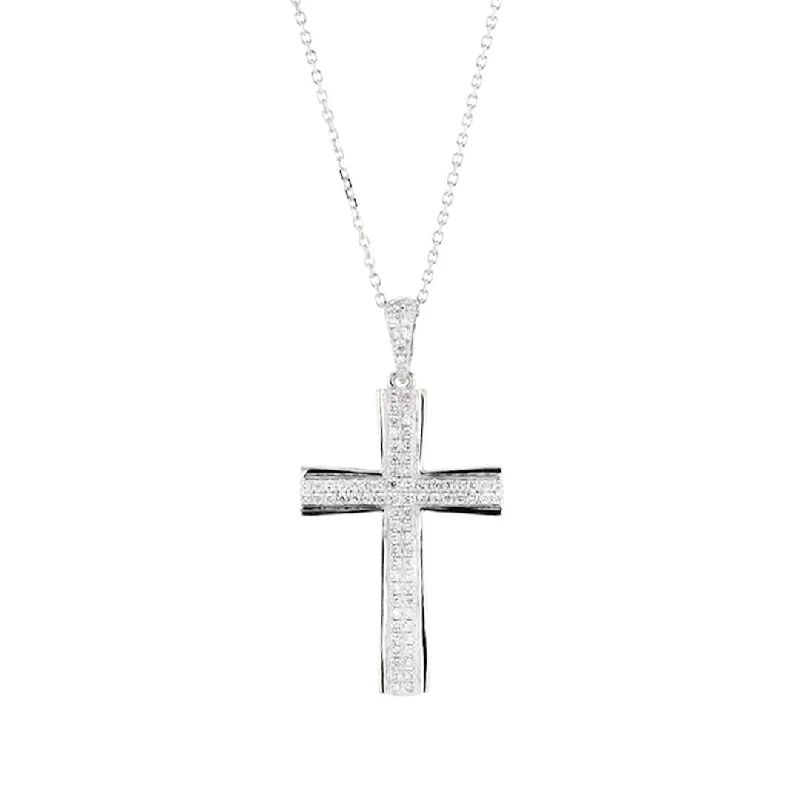 Stunning necklaces and pendants with sapphire gemstones for a luxurious blue hue-0.29 ctw Diamond Cross Pendant Necklace