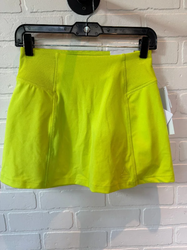 Sports pants with side pockets hold essentials -Athletic Skort By Reebok In Yellow, Size: 0