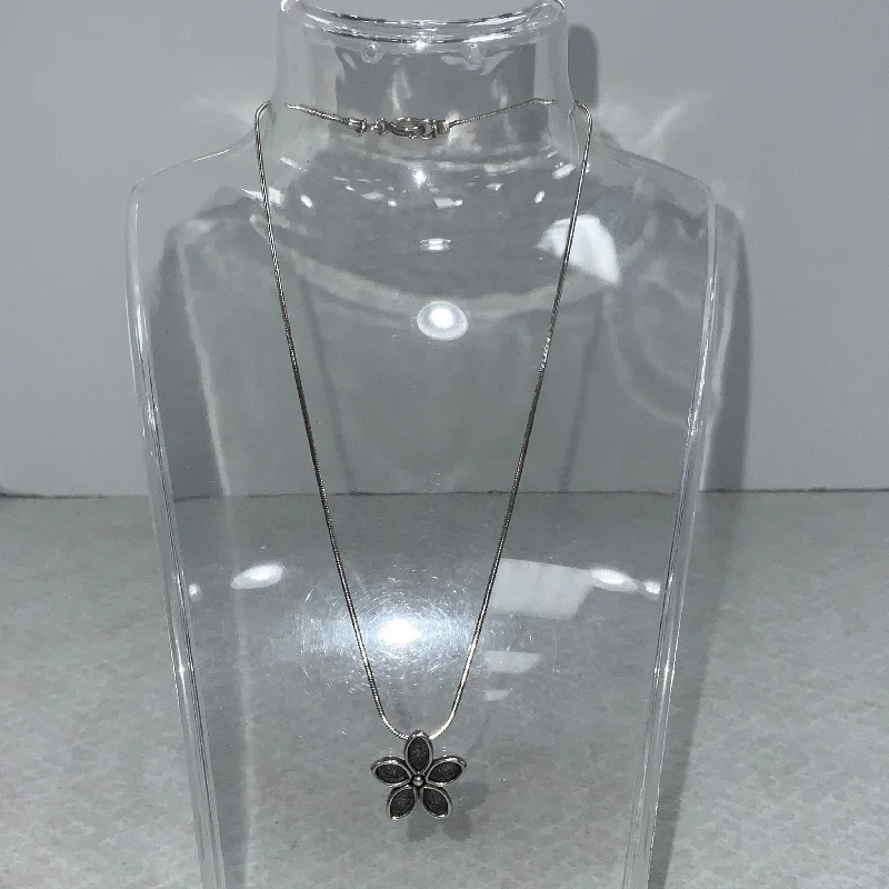 Unique necklaces and pendants with custom birthstone arrangements for personalization-Necklace Sterling Silver By Silpada