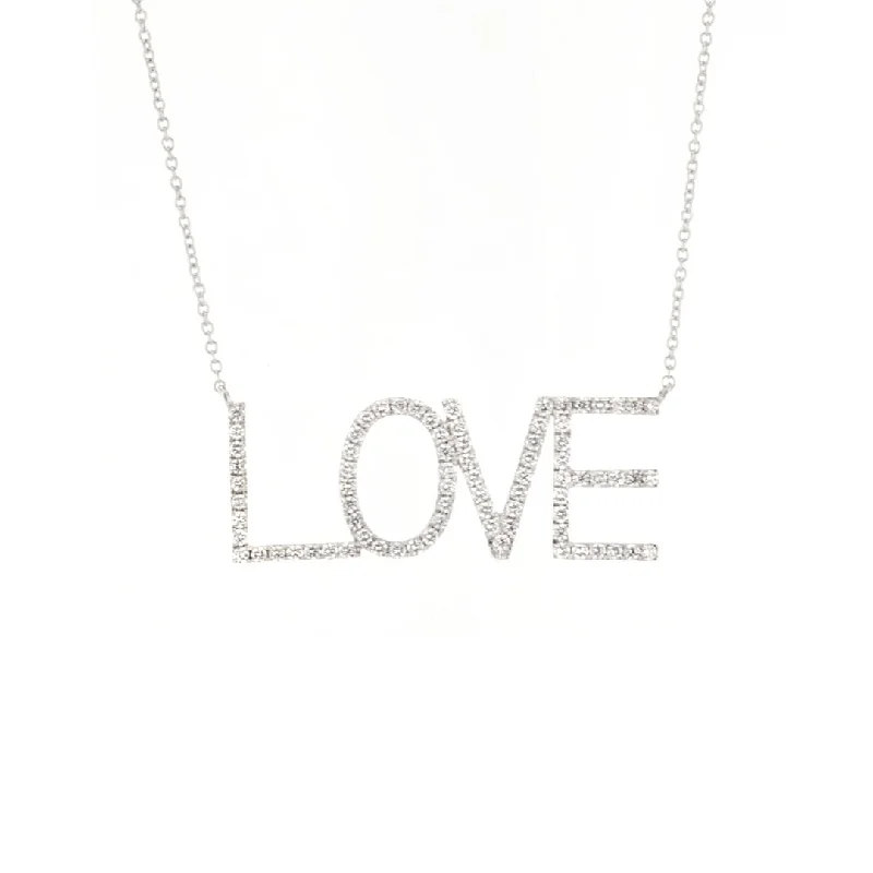 Simple necklaces and pendants with tiny charms for a delicate and casual vibe-0.58 ctw Diamond LOVE Necklace