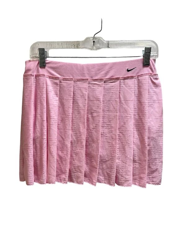 Sports pants with straight cuts feel timeless -Athletic Skirt By Nike Apparel In Pink, Size: S